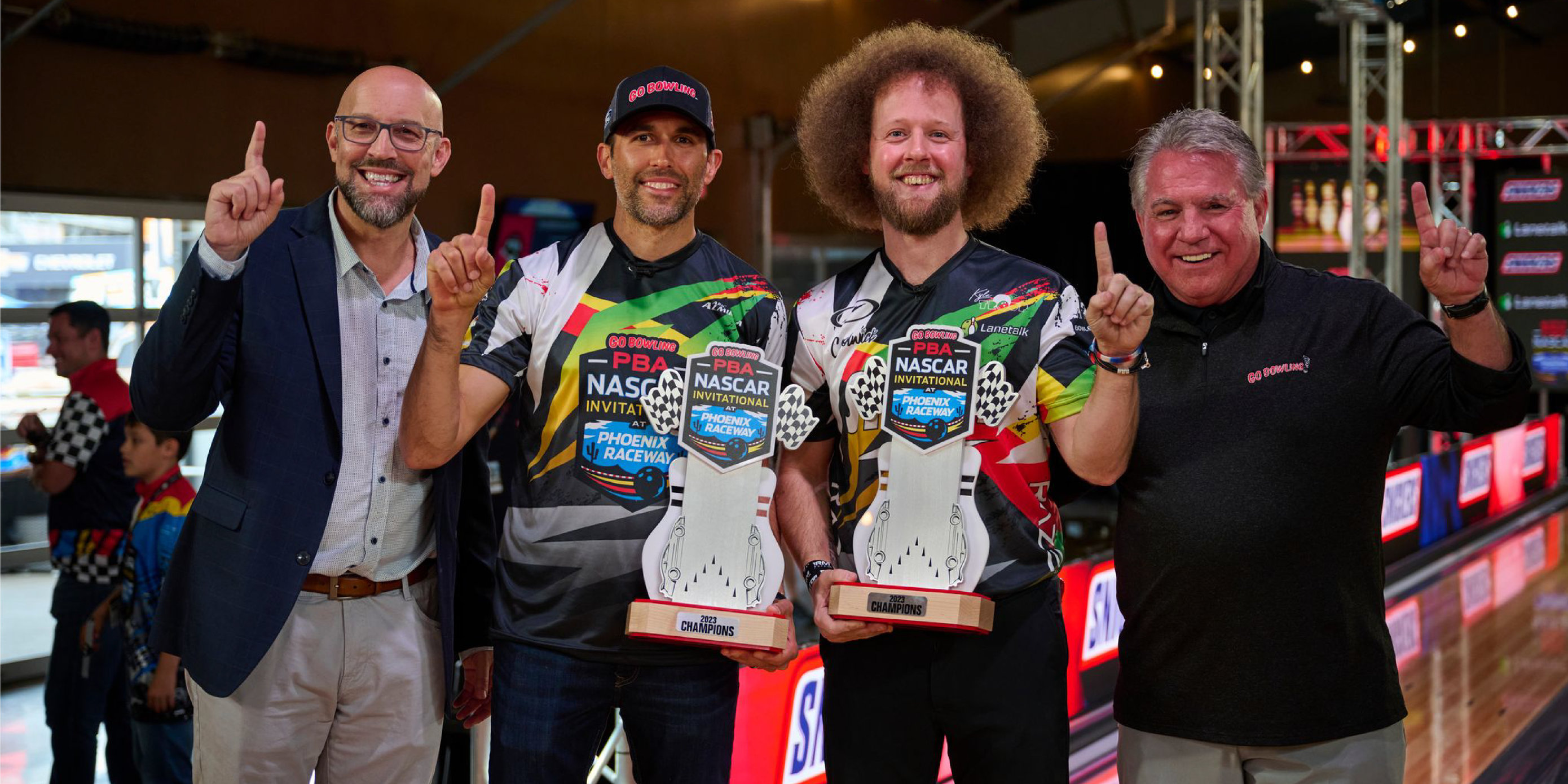 Kyle Troup, Aric Almirola and Jimmie Allen Take Home Wins at Go Bowling